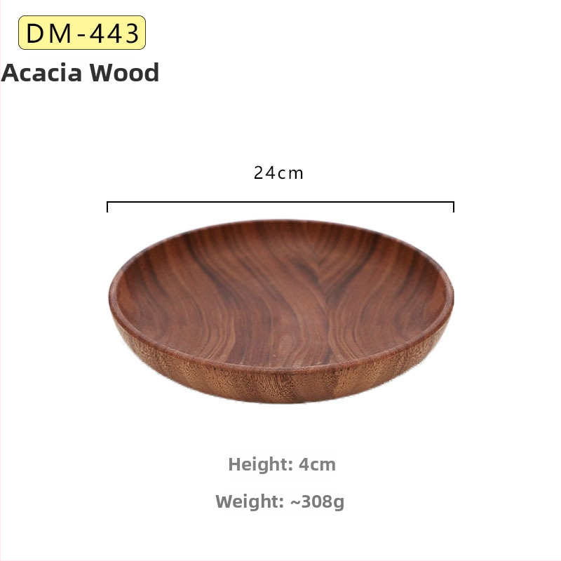 Platou pentru fructe, rotund din lemn, suprafață vopsită manual, simplitate modernă, opțiune de personalizare