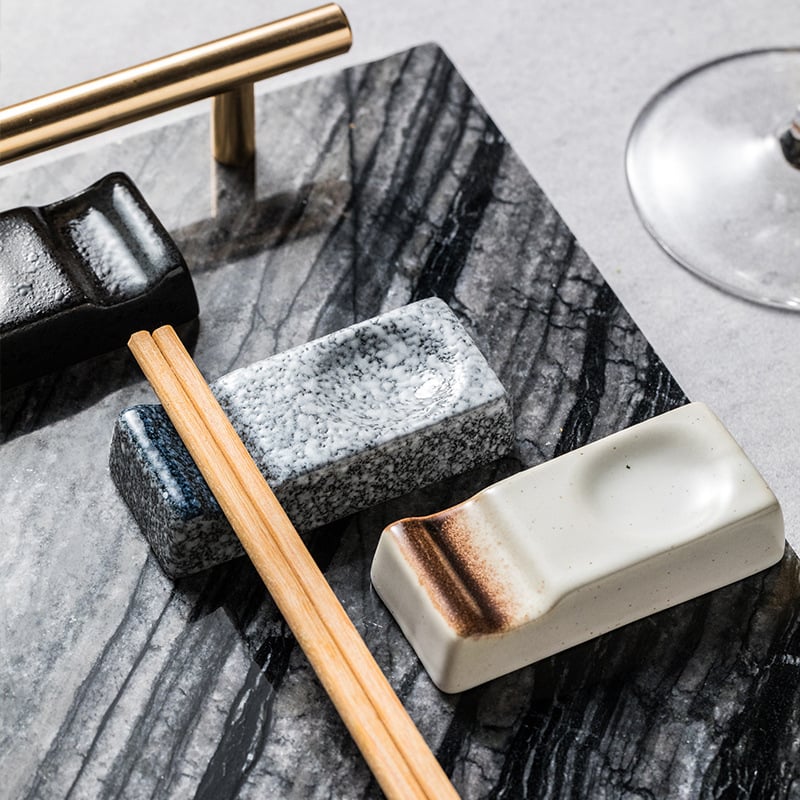 Suport ceramic pentru bețișoare și sprijin pentru linguri, în stil japonez (Material: ceramic; Brand: Danrun; Cod produs: 25; Personalizare: Disponibilă)