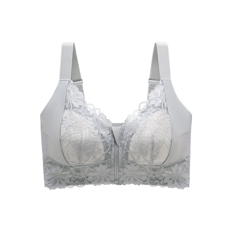 Sutien cu cataramă frontală, cupe 3/4, turnate ultra-subțiri, bretele fixe, material nylon