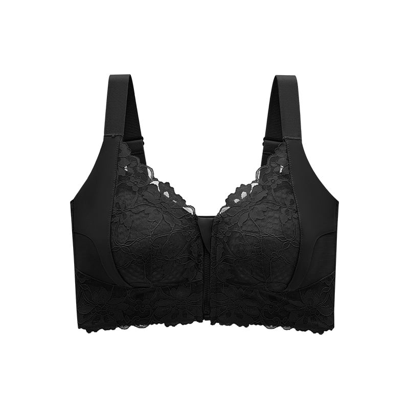 Sutien cu cataramă frontală, cupe 3/4, turnate ultra-subțiri, bretele fixe, material nylon