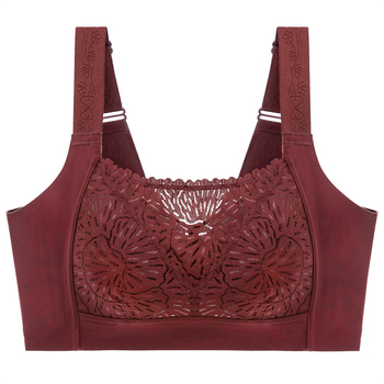 Sutien cu acoperire completă, cupe turnate subțiri, dantelă din nailon, căptușeală din bumbac, susținere laterală, respirabil, bretele reglabil e, închidere spate cu patru rânduri de cârlige