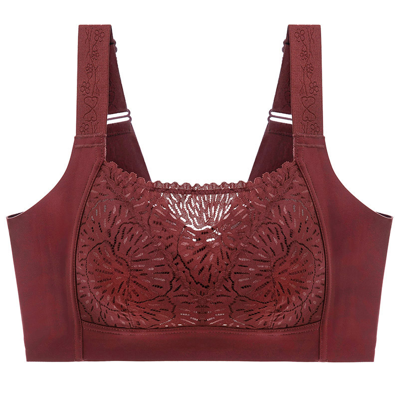 Sutien cu acoperire completă, cupe turnate subțiri, dantelă din nailon, căptușeală din bumbac, susținere laterală, respirabil, bretele reglabil e, închidere spate cu patru rânduri de cârlige