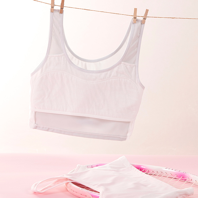 Sutien din nailon, în stil vestă, cupe pline, cupe ușor modelate, căptușeală din bumbac, bretele fixe