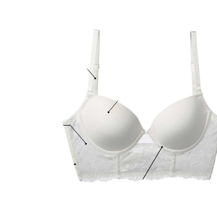 Sutien fără spate în formă de U, cu bretele detașabile duble, cupe subțiri preformate, material nylon cu căptușeală, respirant, push-up, închidere pe spate cu trei rânduri de cârlige