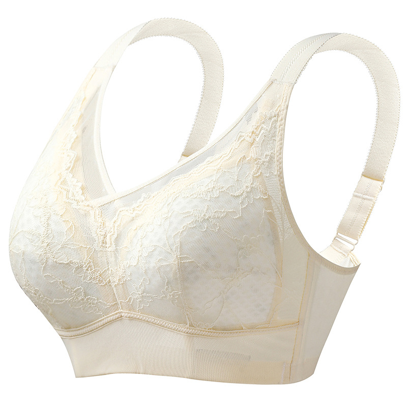  Sutien fără cusături, mărime mare, cupă completă, cupe subțiri, push-up, închidere spate cu patru rânduri, dantelă