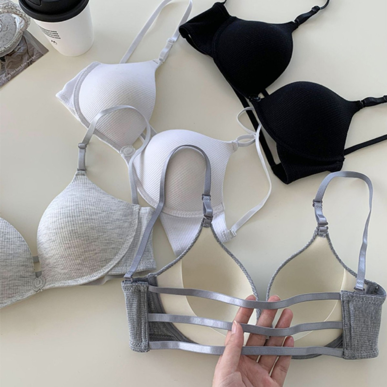 Grudnjak s prednjim kopčanjem, najlon, 3/4 košarice, tanke oblikovane košarice, bez žice