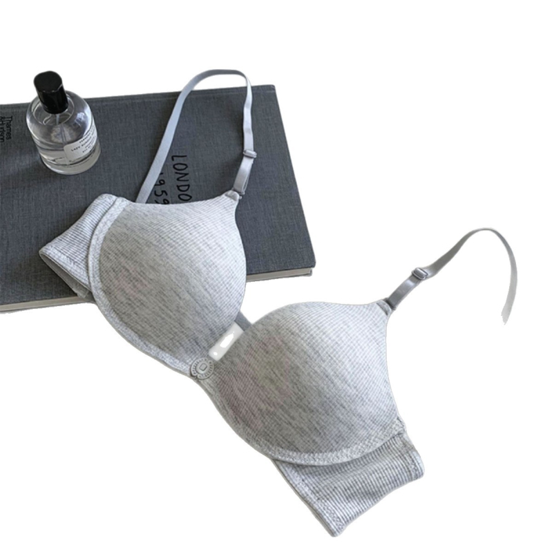 Grudnjak s prednjim kopčanjem, najlon, 3/4 košarice, tanke oblikovane košarice, bez žice