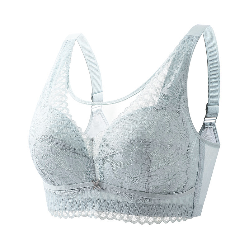 Sutien cu cupă completă, cupe modelate ultra-subțiri, fără arcuri, închidere spate cu patru rânduri de cârlige, material dantelat din nylon