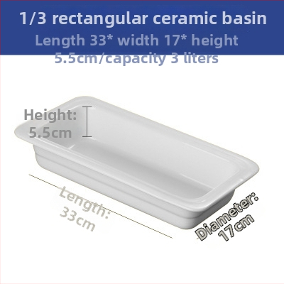 Portselani buffee soojendamise komplekt – ristkülikukujulised portsjonikausid ja apvalused keramist taldrikud hotellitoidulauale