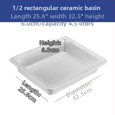 Portselani buffee soojendamise komplekt – ristkülikukujulised portsjonikausid ja apvalused keramist taldrikud hotellitoidulauale