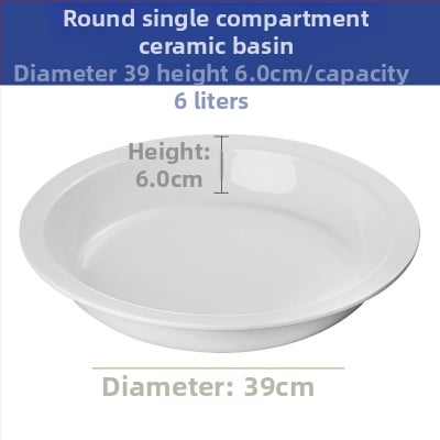 Portselani buffee soojendamise komplekt – ristkülikukujulised portsjonikausid ja apvalused keramist taldrikud hotellitoidulauale