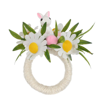 Vaigust salvrätiku rõngas jänku motiiviga — laua dekoratsioon Vab Velyked, käsitöö, karikatuur motiiv, 12-osaline komplekt