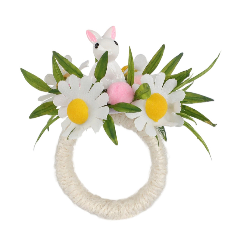 Vaigust salvrätiku rõngas jänku motiiviga — laua dekoratsioon Vab Velyked, käsitöö, karikatuur motiiv, 12-osaline komplekt