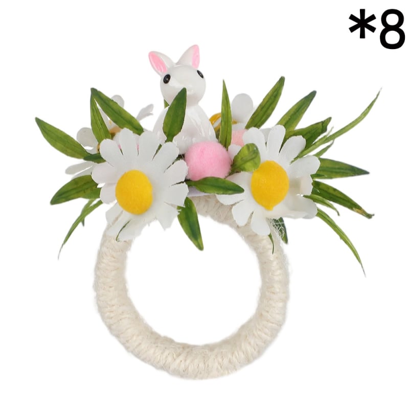 Vaigust salvrätiku rõngas jänku motiiviga — laua dekoratsioon Vab Velyked, käsitöö, karikatuur motiiv, 12-osaline komplekt