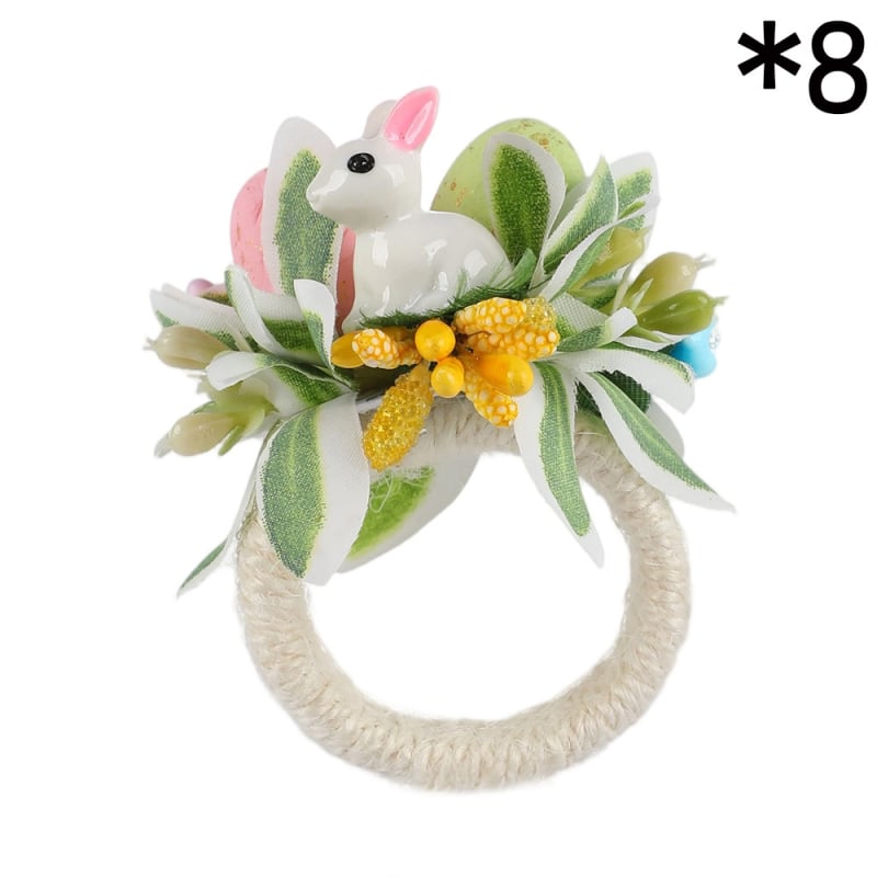 Vaigust salvrätiku rõngas jänku motiiviga — laua dekoratsioon Vab Velyked, käsitöö, karikatuur motiiv, 12-osaline komplekt