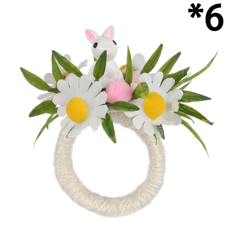 Vaigust salvrätiku rõngas jänku motiiviga — laua dekoratsioon Vab Velyked, käsitöö, karikatuur motiiv, 12-osaline komplekt