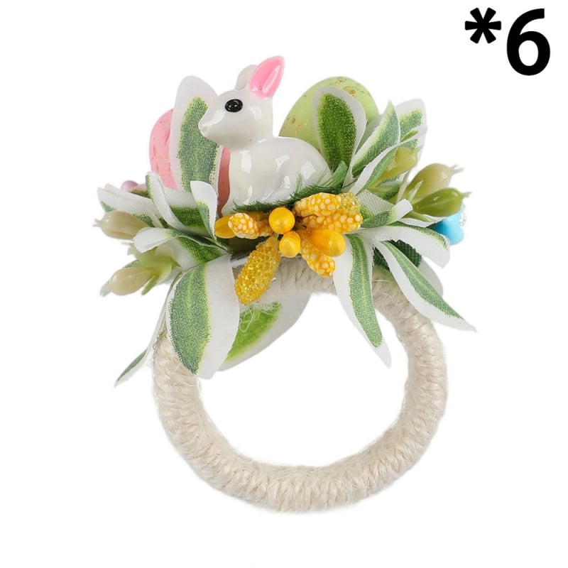 Vaigust salvrätiku rõngas jänku motiiviga — laua dekoratsioon Vab Velyked, käsitöö, karikatuur motiiv, 12-osaline komplekt