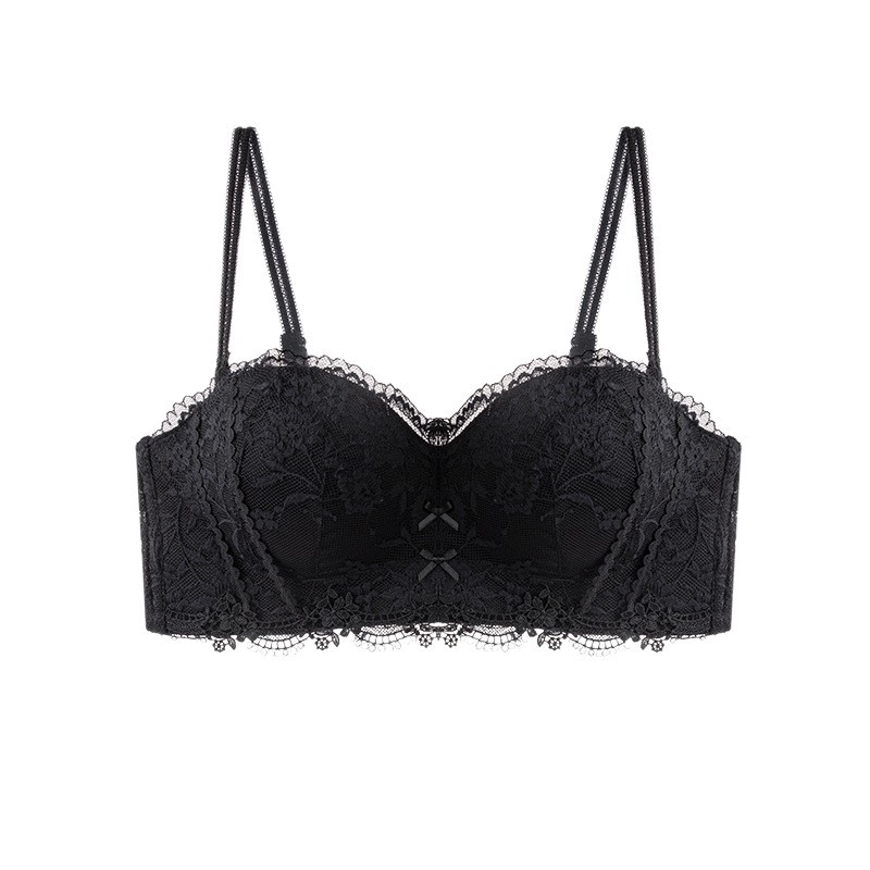 Nylon csőfelső push-up melltartó, kosár 1/2, levehető dupla pántok, hátoldali háromsoros csat