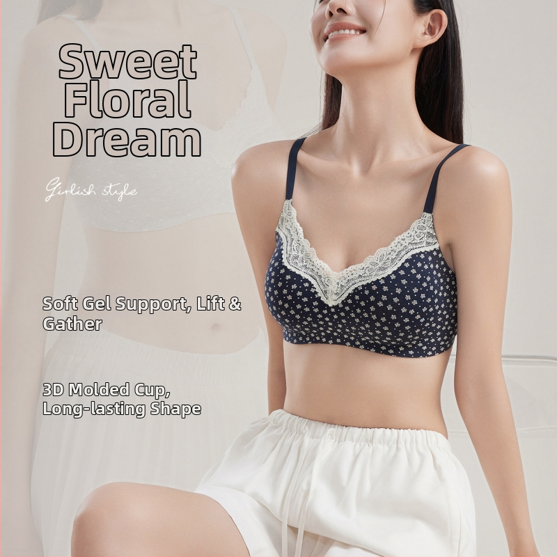 Sutien din dantelă nylon cu cupa 3/4, cupe modelate cu vârf subțire sus și gros jos, decolteu în V, bretele fixe, închidere spate cu trei rânduri de cârlige