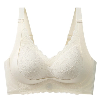 Podešavajući bešavni grudnjak za žene s velikim grudima, košarica 3/4 s latexom oblikovanim košaricama, fiksne dvostruke naramenice, četiri reda kopči straga, najlonska tkanina s elastinskom podstavom