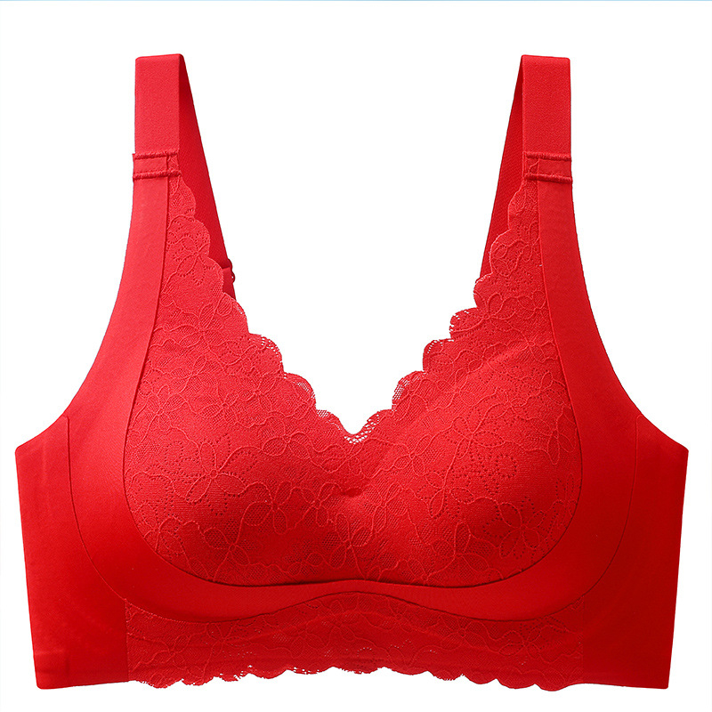 Podešavajući bešavni grudnjak za žene s velikim grudima, košarica 3/4 s latexom oblikovanim košaricama, fiksne dvostruke naramenice, četiri reda kopči straga, najlonska tkanina s elastinskom podstavom