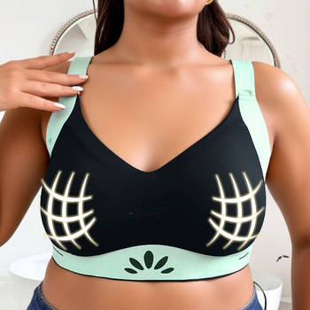 Sutien din nylon cu căptușeală din nylon, cupă completă, cupe subțiri modelate, bretele fixe, închidere la spate cu patru rânduri de cârlige