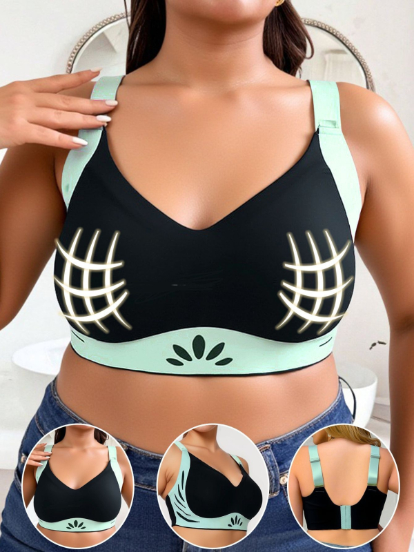 Sutien din nylon cu căptușeală din nylon, cupă completă, cupe subțiri modelate, bretele fixe, închidere la spate cu patru rânduri de cârlige