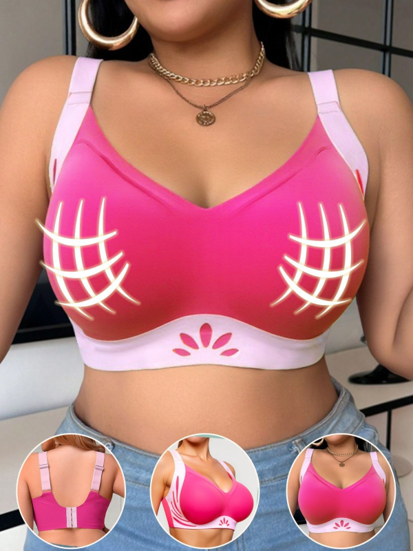 Sutien din nylon cu căptușeală din nylon, cupă completă, cupe subțiri modelate, bretele fixe, închidere la spate cu patru rânduri de cârlige