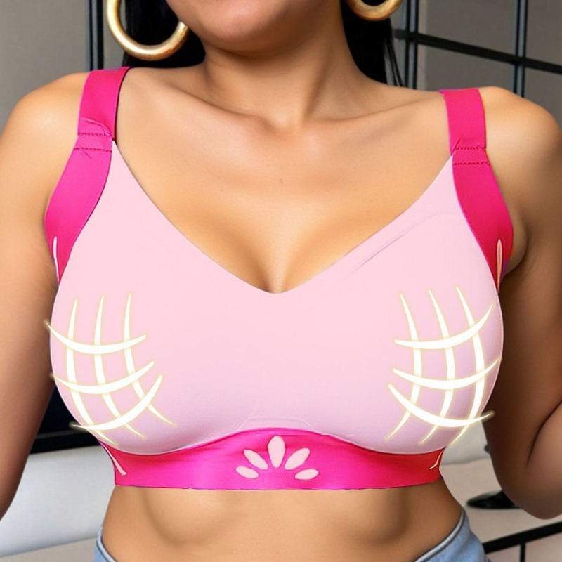 Sutien din nylon cu căptușeală din nylon, cupă completă, cupe subțiri modelate, bretele fixe, închidere la spate cu patru rânduri de cârlige