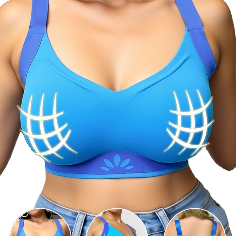 Sutien din nylon cu căptușeală din nylon, cupă completă, cupe subțiri modelate, bretele fixe, închidere la spate cu patru rânduri de cârlige