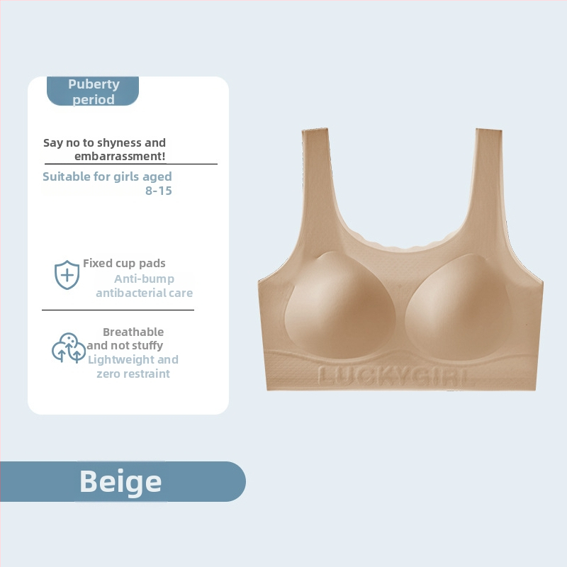 Vesta fără fir din ice silk, spate fără cusături, cupă completă cu cupă subțire modelată, croială din bumbac, bretele fixe, respirabilă și absorbantă a transpirației