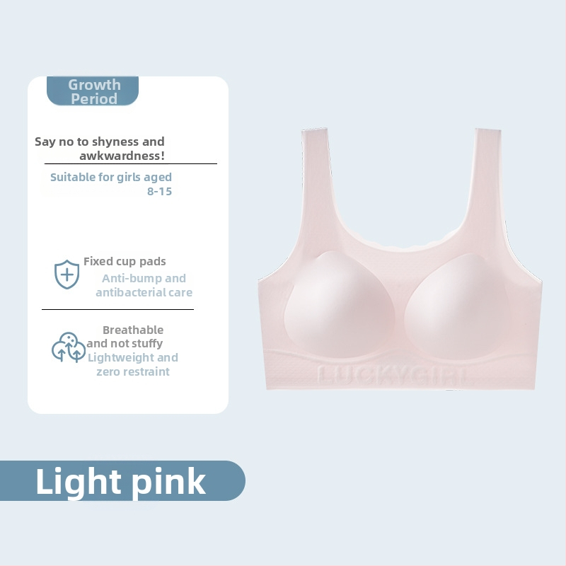 Vesta fără fir din ice silk, spate fără cusături, cupă completă cu cupă subțire modelată, croială din bumbac, bretele fixe, respirabilă și absorbantă a transpirației