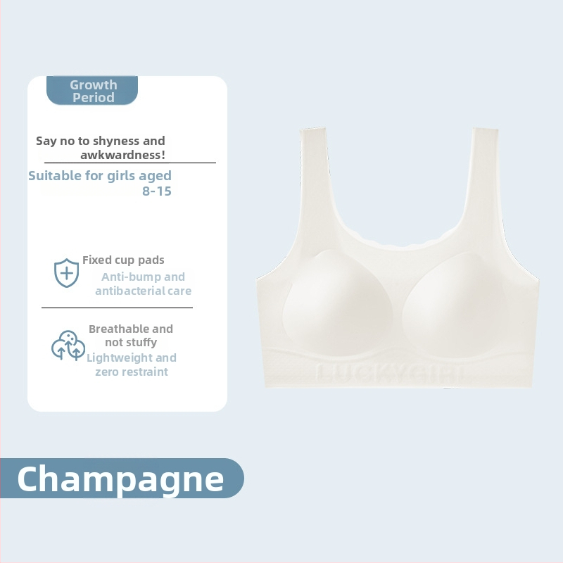 Vesta fără fir din ice silk, spate fără cusături, cupă completă cu cupă subțire modelată, croială din bumbac, bretele fixe, respirabilă și absorbantă a transpirației