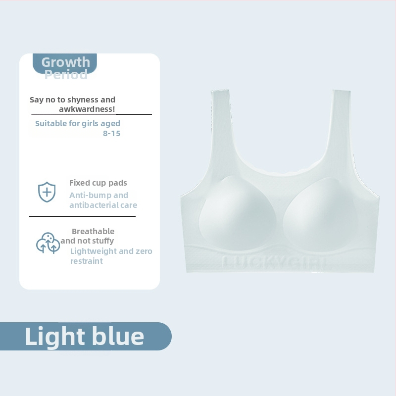 Vesta fără fir din ice silk, spate fără cusături, cupă completă cu cupă subțire modelată, croială din bumbac, bretele fixe, respirabilă și absorbantă a transpirației