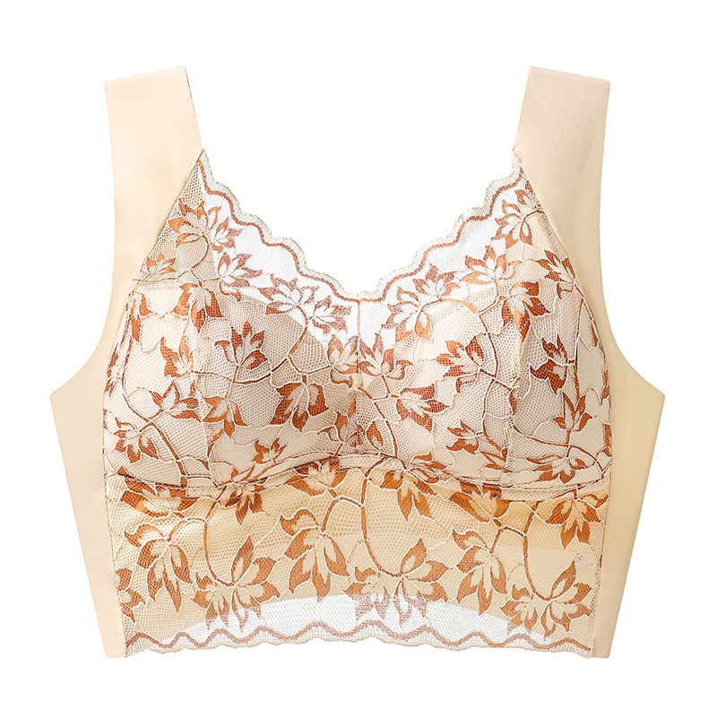 Čipkasti podesivi bežični push-up grudnjak sa bočnom podrškom