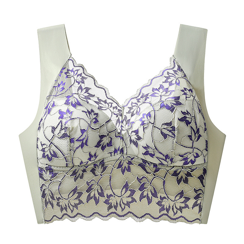 Čipkasti podesivi bežični push-up grudnjak sa bočnom podrškom