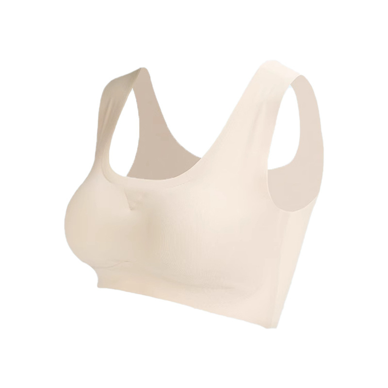 Langsha Ženski bešivni sportski grudnjak s oblikovanjem leđa, puni košarice, čvrste dvostruke naramenice