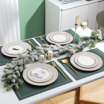 Porcelános kerek nyugati étkészlet, több mintázatú dizájn, testre szabható minta, logó nyomtatás