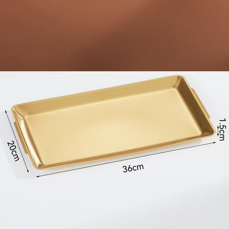 Korejskog stila pravokutna posuda od nehrđajućeg čelika za sushi i grickalice, moderno minimalistički dizajn, jednolita površina, mogućnost tiskanja logotipa
