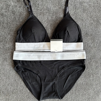 Set sutiene din bumbac cupe triunghiulare fără cusături, bretele în formă de Y, respirabil și susținere a spatelui
