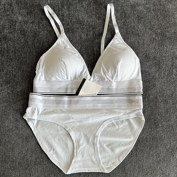Set sutiene din bumbac cupe triunghiulare fără cusături, bretele în formă de Y, respirabil și susținere a spatelui