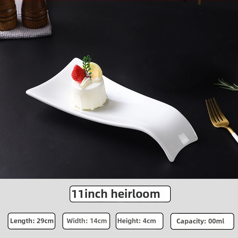 Farfurie ceramică, formă neregulată, culoare solidă, finisaj sub glazură, compatibil cu microunde, logo personalizabil, pentru hoteluri și restaurante