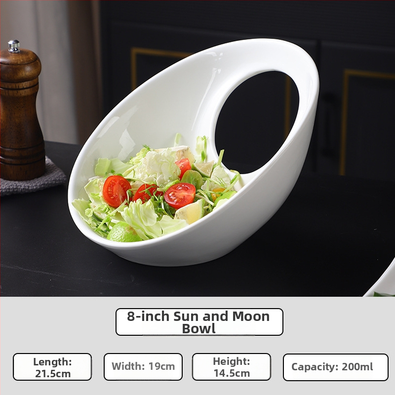 Farfurie ceramică, formă neregulată, culoare solidă, finisaj sub glazură, compatibil cu microunde, logo personalizabil, pentru hoteluri și restaurante