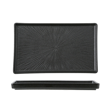 Porcelanski tanjur, japanskog stila, pravokutnog oblika, mikrovalna kompatibilnost, mat glazura