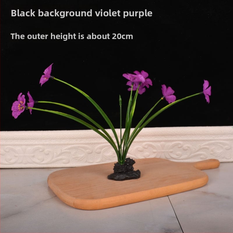 Dekoratiivne taldrik lillemotiiviga, plastikust, käsitsi maalitud pind, päritolu Zhejiang, Uus Hiina stiil, kohandamine saadaval