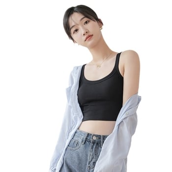 Pamukasti grudnjak / tube top, 3/4 šalice, tanak gornji dio / debeo donji dio, struk duljina, 70–80% pamuka