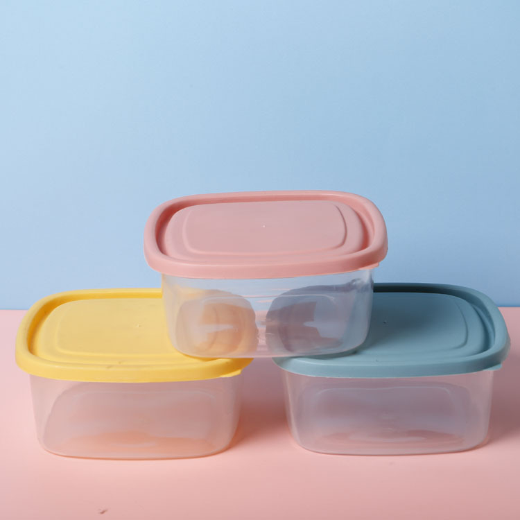Кутия за обяд за съхранение на храна, пластмасова, квадратна форма, микровълнова безопасна, модерен стил
