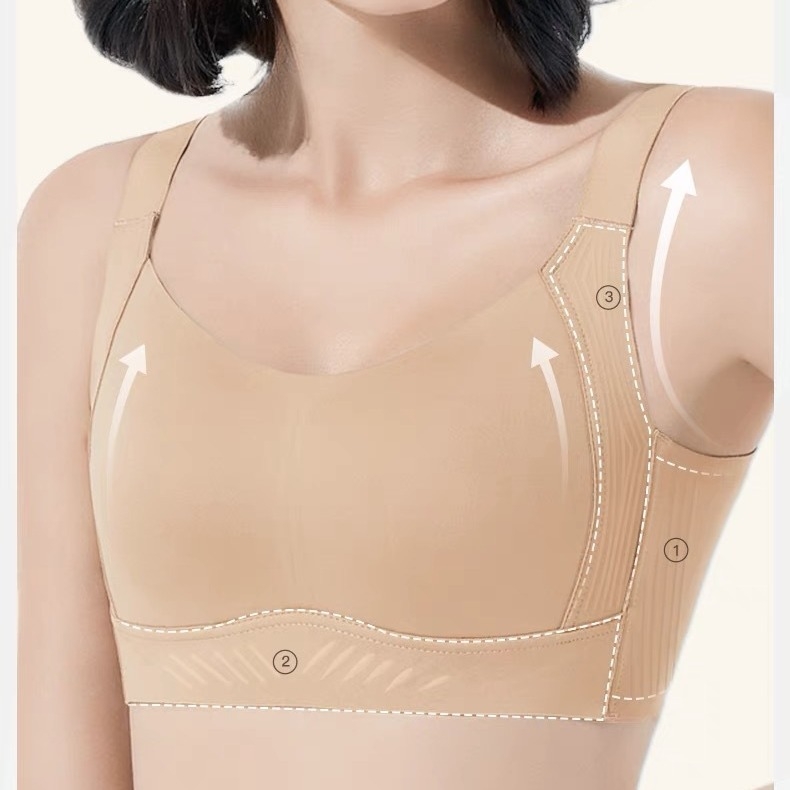Sutien fără fir, reglabil, cupă integrală, fără cusături, cupe turnate subțiri