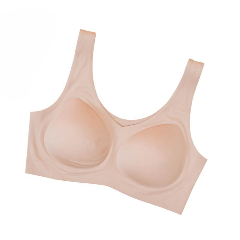 Sutien latex fără cusături cu push-up pentru bust mic, cupe latex, material principal nylon, căptușeală spandex, stil vestă