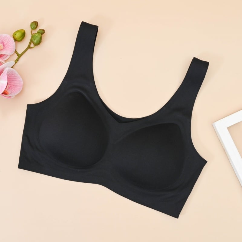 Sutien latex fără cusături cu push-up pentru bust mic, cupe latex, material principal nylon, căptușeală spandex, stil vestă